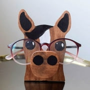 Aufmer Handmade Wood Carved Animal Eyeglass Holder, Cute Sunglasses Display Stand, Nightstand Home Office Desk Decor, Christmas Holiday New Year Business Gift for Men Women Adults